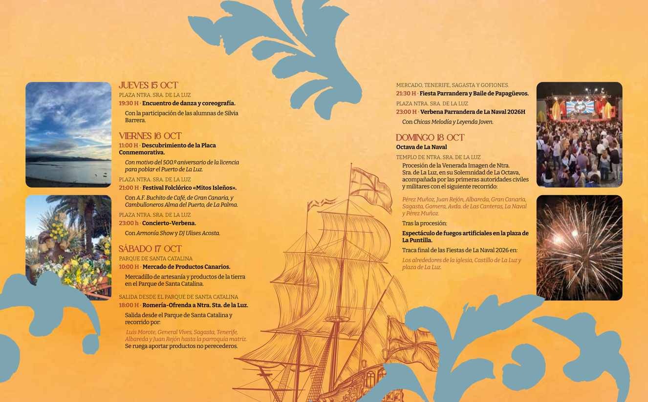 La Naval program in La Isleta: pilgrimage, open-air dances and Octave from October 16 to 18, 2026