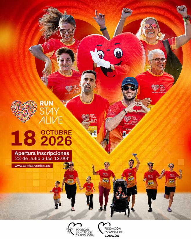 Run Stay Alive poster in Las Palmas de Gran Canaria on October 18, 2026