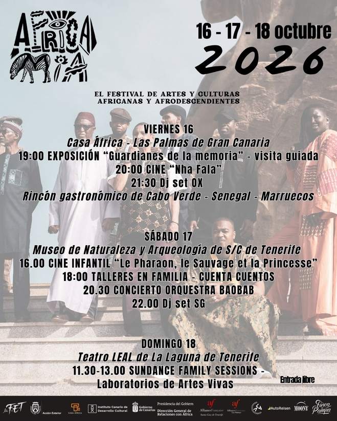 Africamia 2026 Program: Casa África on Friday the 16th and activities in Tenerife on the 17th and 18th