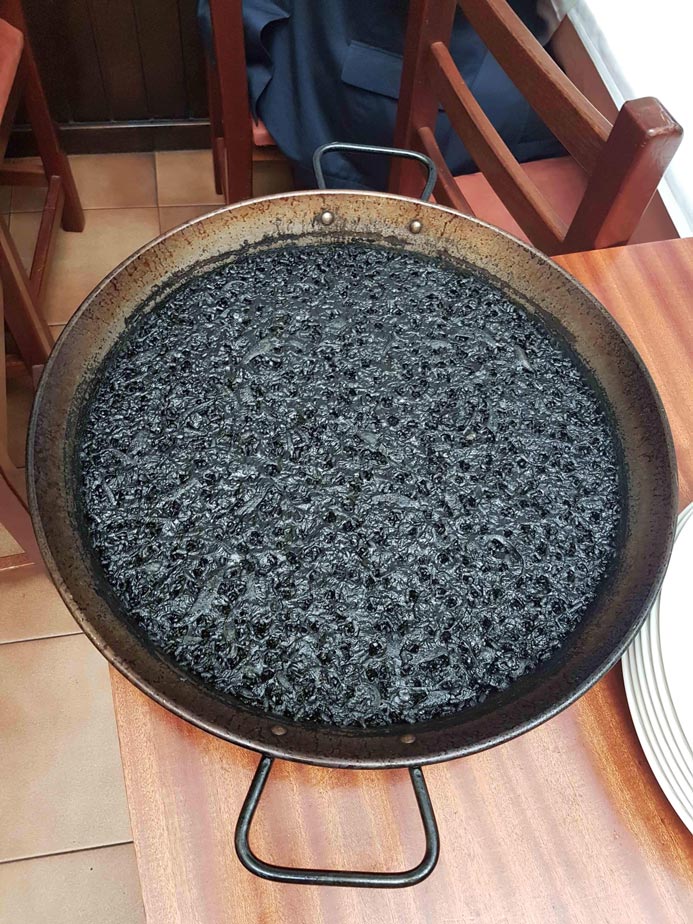 Black rice in El Arrosar, Spanish food in Las Canteras