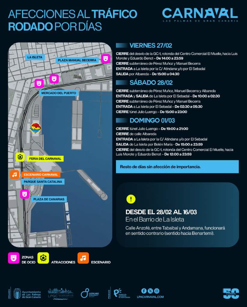 Улицы закрыты из-за парада в Лас-Пальмас-де-Гран-Канария