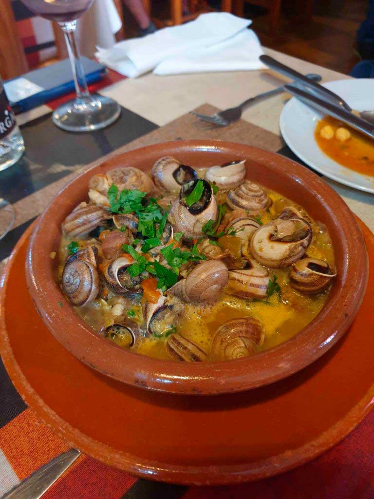 Snails, Hijos de Ortega restaurant