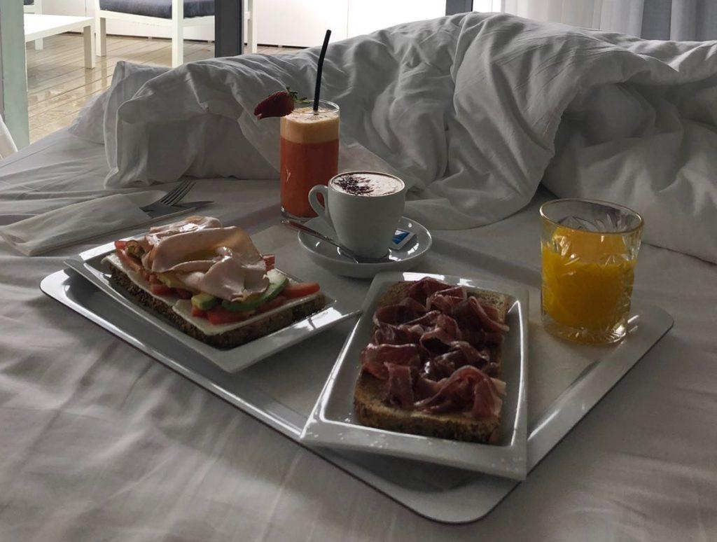 Breakfast in the room at hotel Suites 1478. Hotels in Gran Canaria