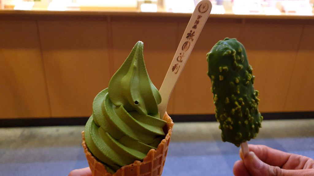 Helados de Té Matcha en Kioto