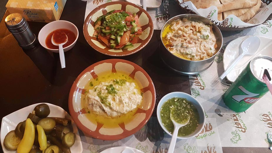 Local dishes of Jordania and Israel