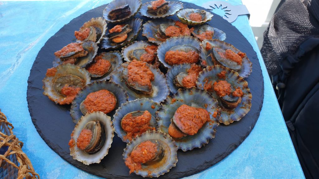 Limpets with mojo sauce