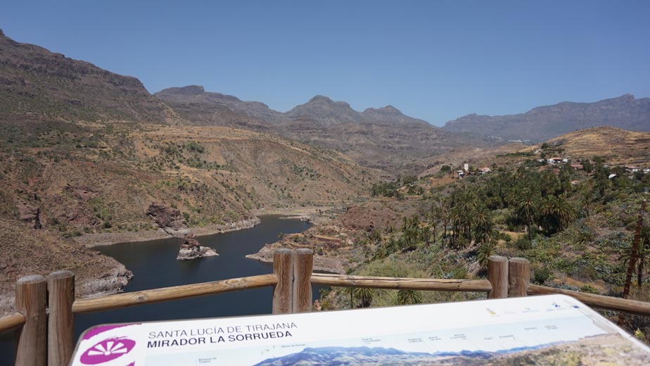 Presa de La Sorrueda, miradores en Gran Canaria
