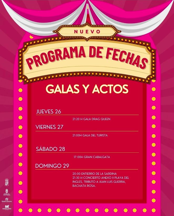 Maspalomasin karnevaalien 2026 uusi ohjelma