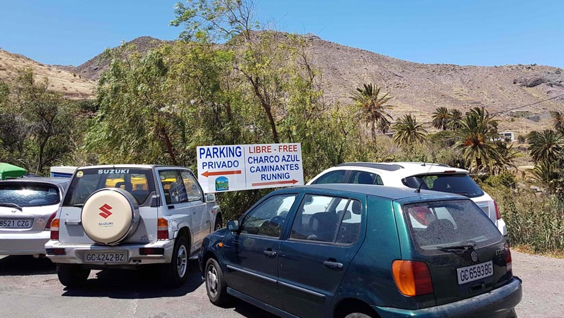 Parking senderismo Charco Azul