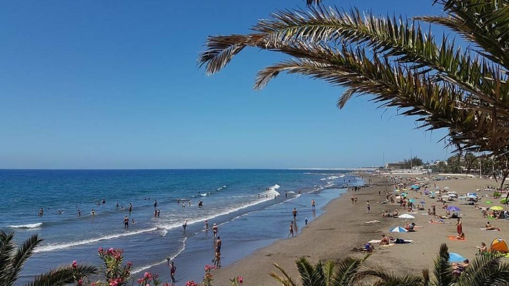 Playa de San Agustín, playas familiares en Gran Canaria