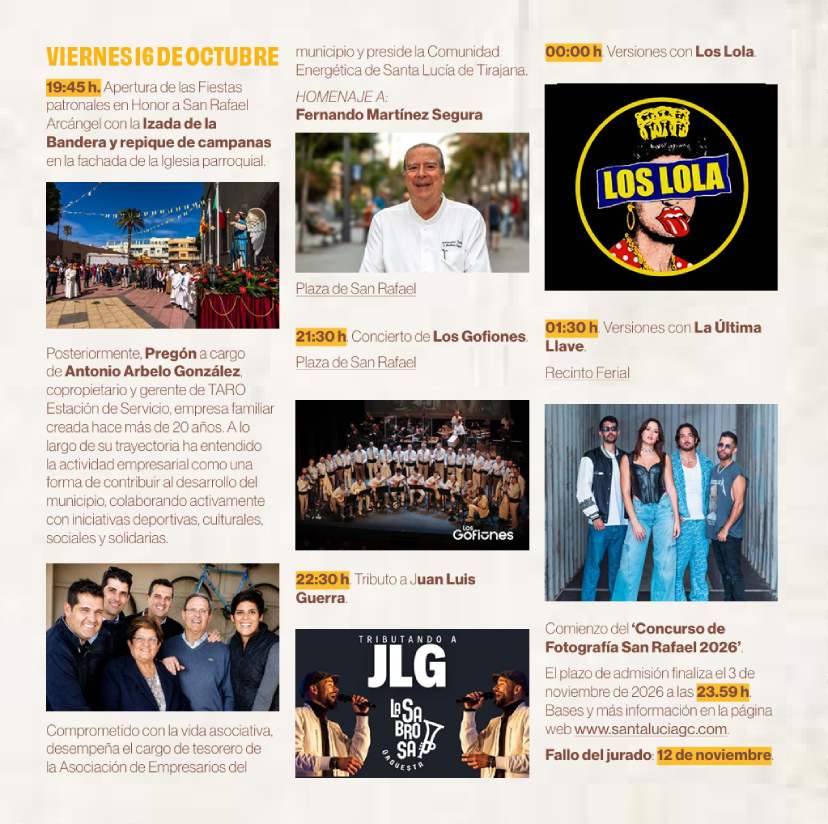 San Rafael Vecindario Festival Program 2026 - first weekend