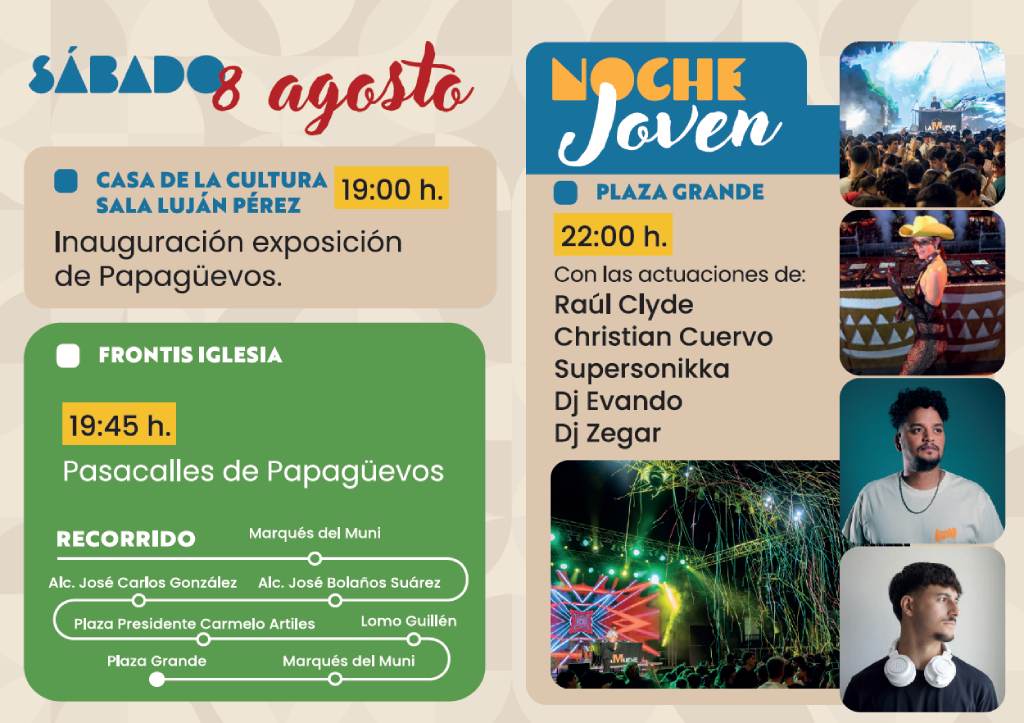 Programa Fiestas de La Virgen, Santa María de Guía