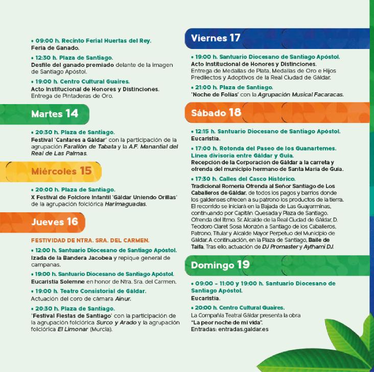 Santiago Festival and Gáldar Pilgrimage Program 2026