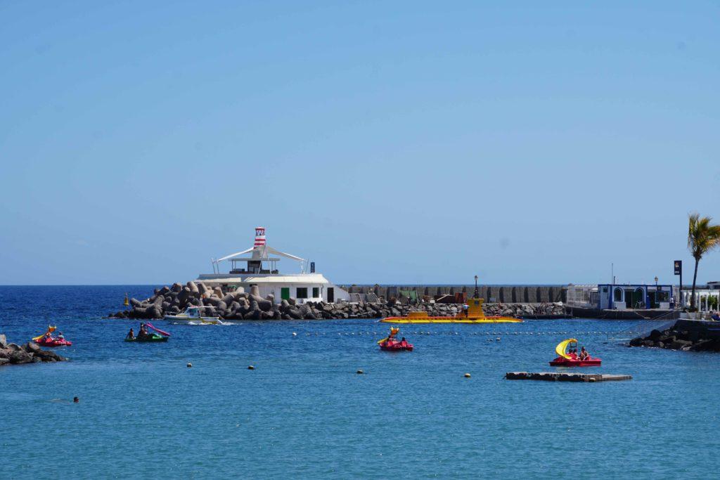 Yellow submarine in Puerto de Mogán