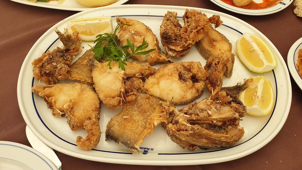 Fried fish in El Padrino, seafood restaurants in Gran Canaria