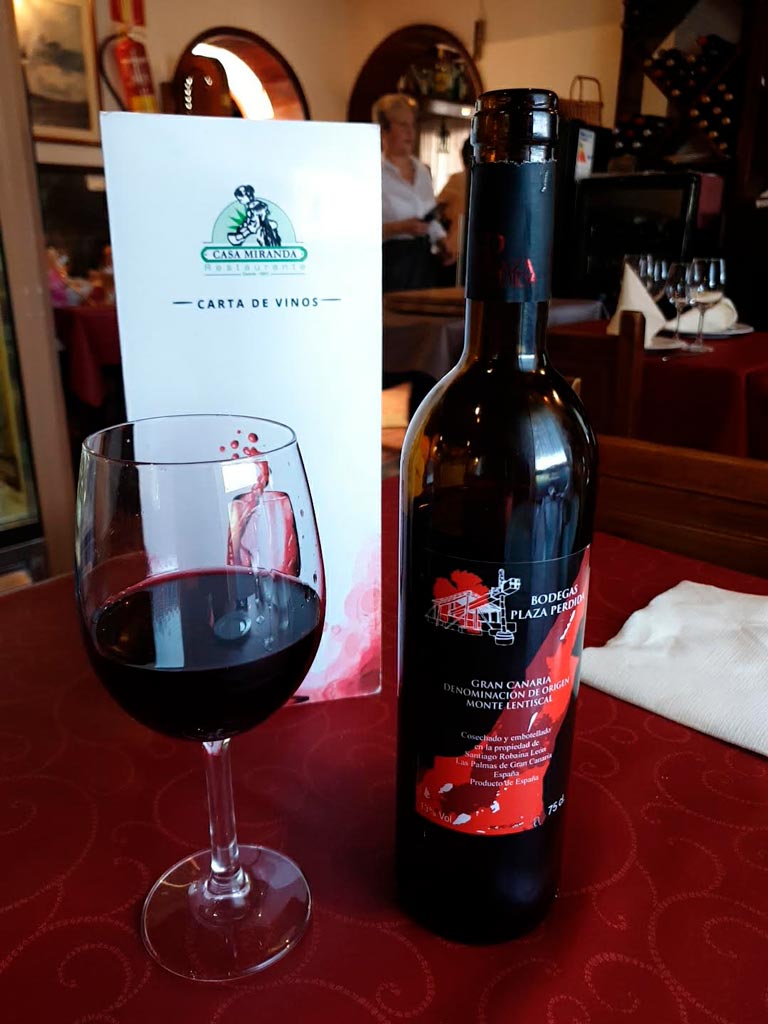 Red wine Plaza Perdida, one of the best Gran Canaria wines