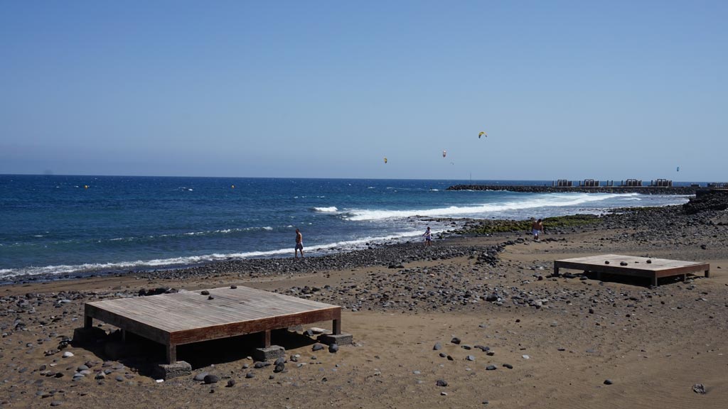 Kite surf area in El Burrero beach