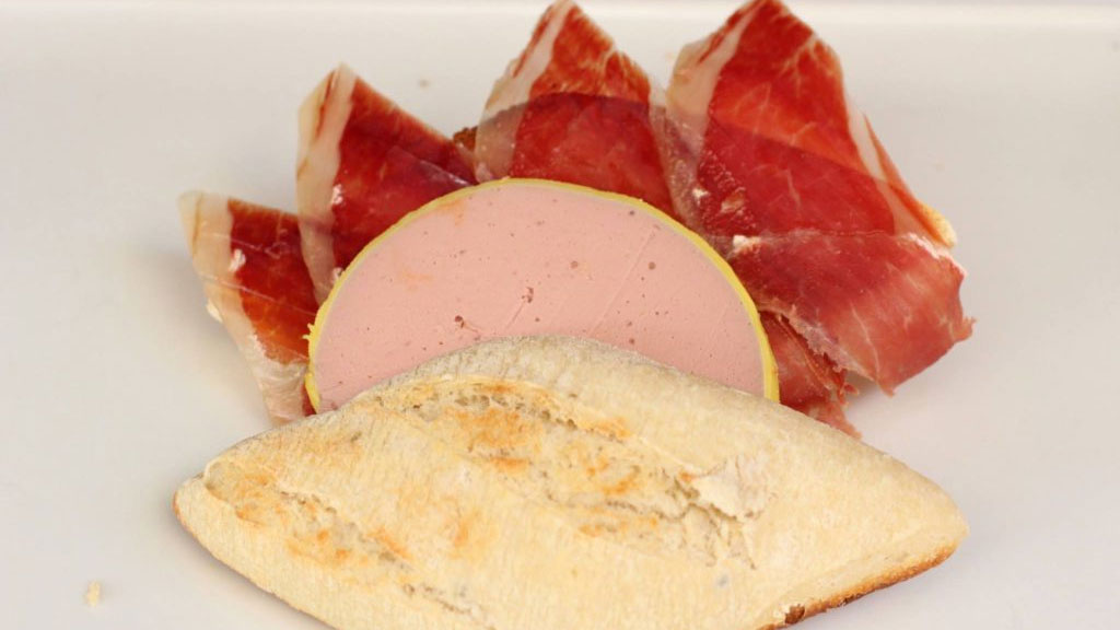 Foie and Iberian ham sandwich, tapas in Gran Canaria