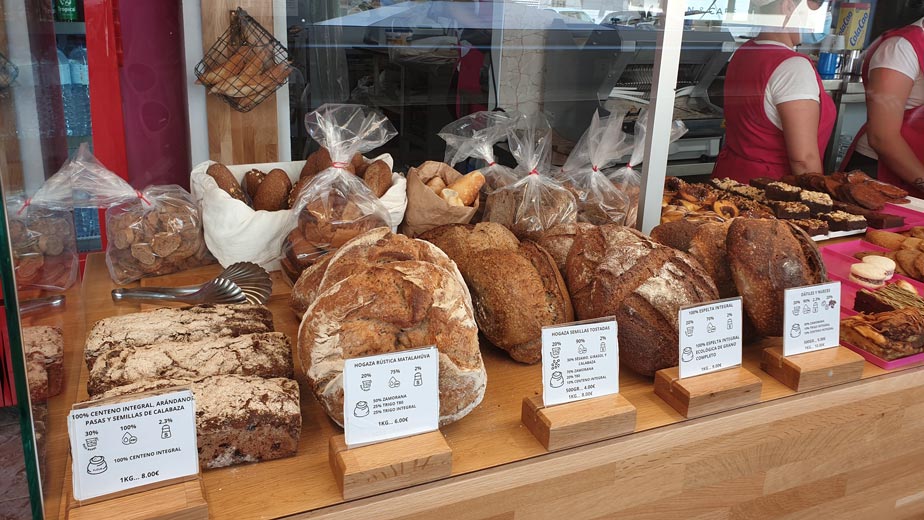 Breads in Paneri bakery