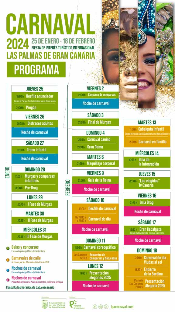 Programa Carnaval Las Palmas de Gran Canaria 2024