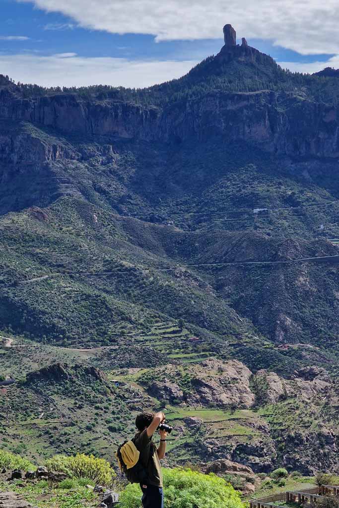 Roque Nublo desde el sendero al Roque Bentayga