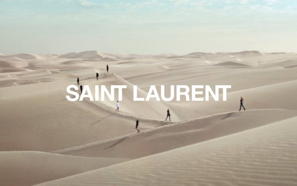 Saint Laurent campaign in the Sand Dunes of Maspalomas, Gran Canaria