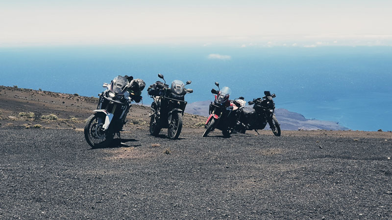 El Hierro by trail motorcycle